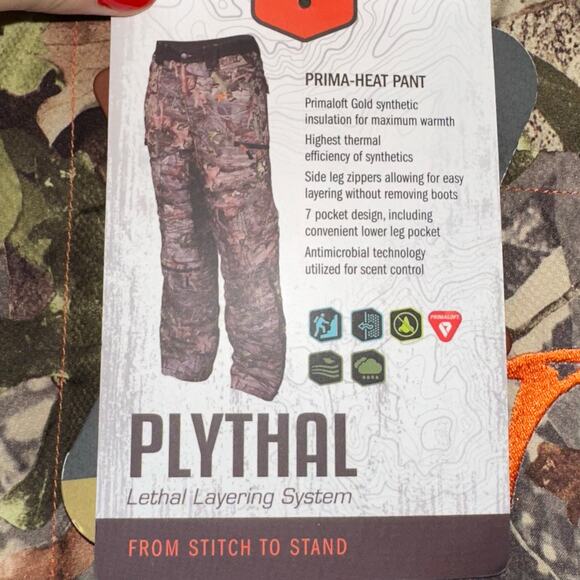 NWT Plythal Prima Heat Primaloft Insulated Camo Hunting Pant Size XXL - Picture 7 of 16